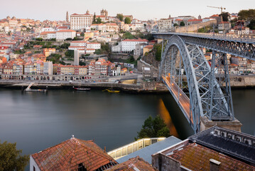 Centro histórico do Porto e Ponte D. Luís I - obrazy, fototapety, plakaty