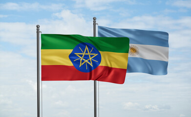 Argentina and Ethiopia flag