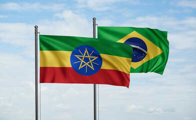 Brazil and Ethiopia flag