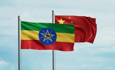 China and Ethiopia flag