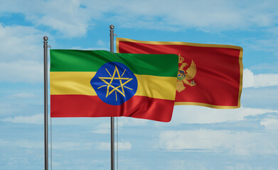 Montenegro and Ethiopia flag