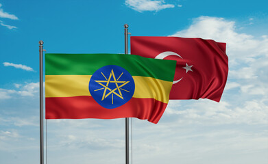 Turkey and Ethiopia flag
