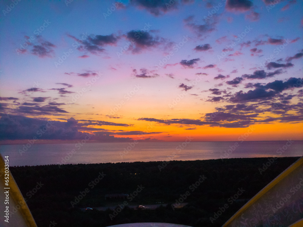 Wall mural sunset, beautiful beach, pretty colorful.