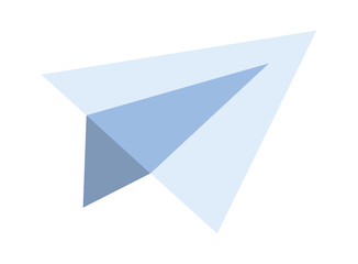 paper plane icon. cartoon flat simple minimalistic school traveling origami aircraft aviation craft. vector cartoon object.