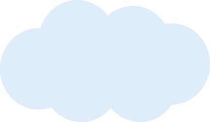 puffy cloud. abstract flat simple minimalistic cloud icon traveling. vector cartoon icon.