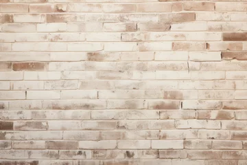 Papier Peint photo autocollant Mur de briques Old brick wall background texture with cream color