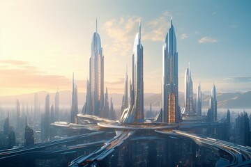 panorama of the city, Generative AI