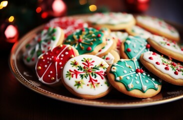 Fototapeta na wymiar christmas sprinkle cookies