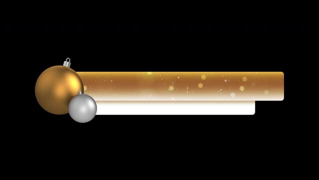 Gold Christmas Lower Thirds With Two Banners
