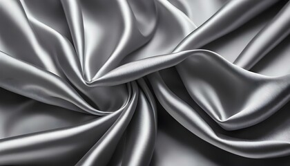 beautiful elegant Grey silk satin fabric background with waves and folds Texture pattern luxury 
