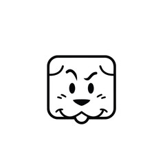 Cute animal face vector art