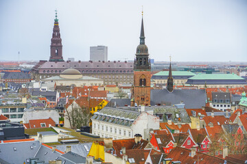 City view of Copenhagen in Denmark.