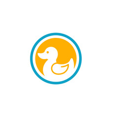 Cute duck vector logo art