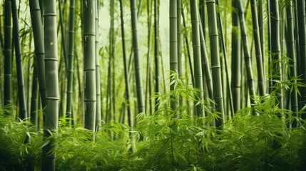 Fototapeta premium bamboo forest ai generated.