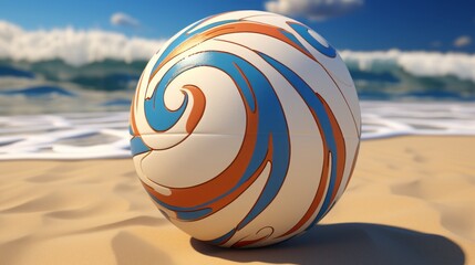 Fototapeta na wymiar beach ball illustration generated ai.