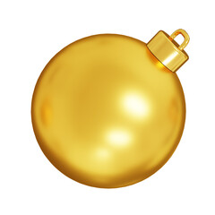 3D Gold Christmas Ball
