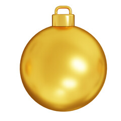 3D Gold Christmas Ball