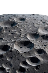 Surface of the moon, transparent background