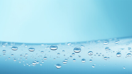 Naklejka na ściany i meble Pure and Crisp Liquid Macro Shots: Water Droplets on Clear Background