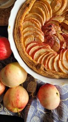 puff pastry pie with apples