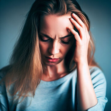 mujer, cefalea, chinche, persona, triste, estress, administrar, cara, beldad, abatimiento, cabello, migra&ntilde;a, gente, 1, morena, expresiones, cansada, mano, abatido, ocular, mano, estresado, enfermedad,