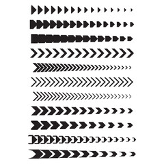 collection of arrow sign pattern isolated white background