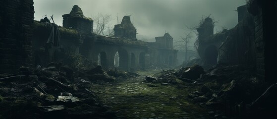 Fototapeta premium Forgotten Realms: Visions of Abandoned Worlds 