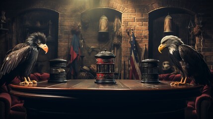 Debates among politicians and opponents of different views. Negotiations and discussion of peace problems. public exchange of thoughts, debate between two parties on current topics