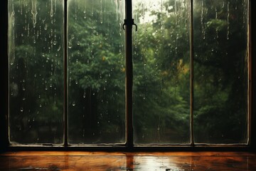 Rainy Weather: Autumn Wet, Water, Drops, September– Embracing Umbrellas, Puddles, Storms, Drizzle, and the Allure of a Rainy Day, Gray Overcast Skies, Misty Raincoat Moments, and the Nature Landscape