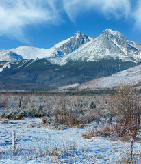 Winter mountain landscape. Western Tatras (Poland).