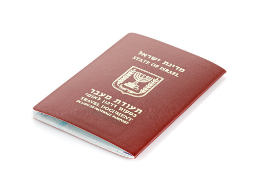 Israeli travel document, laissez-passer. migration journey concept