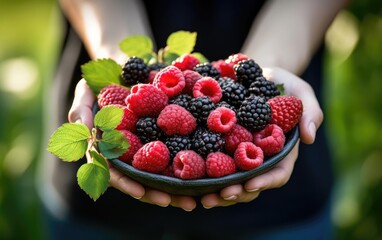 Hand picked Organic Berries Orchard Bounty for healthy eating positive diet