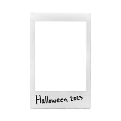 Halloween Polaroid / instant photo frame with halloween text / Halloween partyy / isolated graphic design element / Halloween