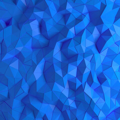 Obraz premium Abstract blue 3D render geometric polygon facet background
