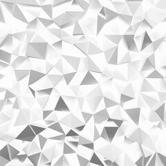 Abstract white 3D render geometric polygon facet background