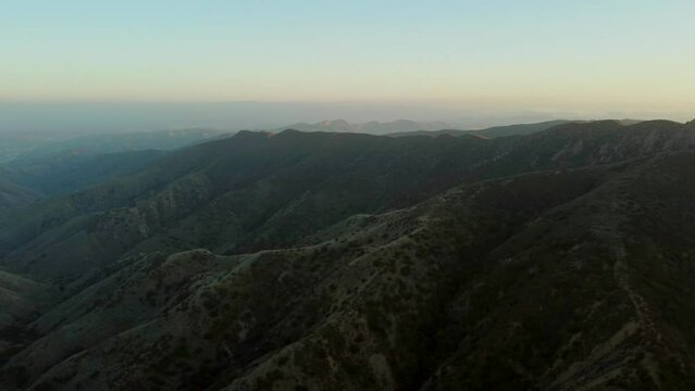 Mountains in Angeles National Forest near Castaic, California