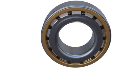 Heavy duty tapered roller bearing - with brass cage and steel inner and outer race