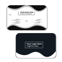 unique modern professional white black business card design