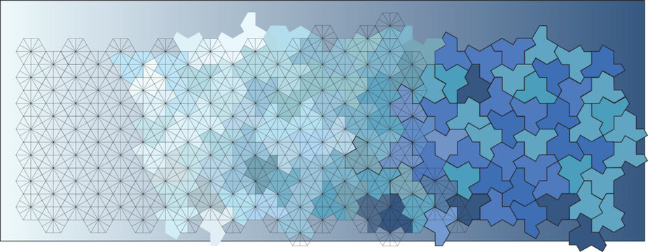 Geometric shape where no repeating pattern emerges titled 'The Einstein Tile'
