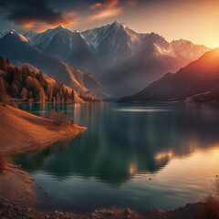 Nature Landscape During Sunset