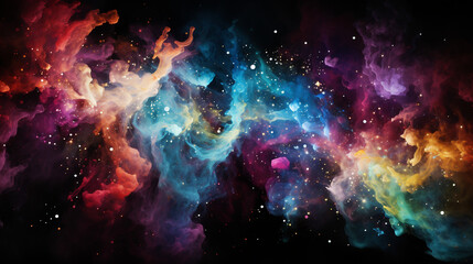 Sfondo. Supernova. Esplosione di colori. Ai generated. - obrazy, fototapety, plakaty