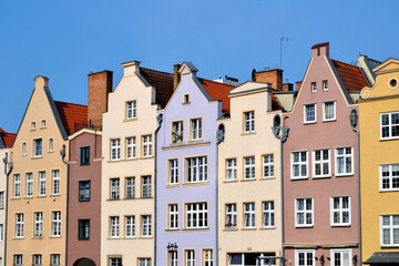 Fototapeta premium Colorful tenement houses in Gdansk, Poland