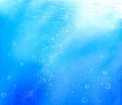 海洋散骨のイメージ　水彩画