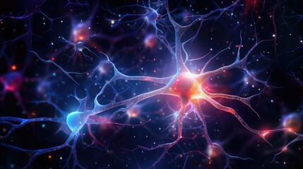 Fototapeta premium neuron technology background material