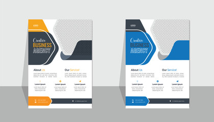 Professional Corporate Business Marketing Brochure design, cover modern layout, annual report, poster, flyer in A4