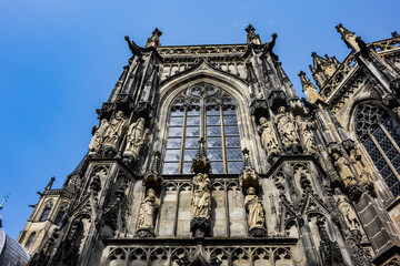 Aachen Cathedral (Aachener Dom) - Roman Catholic church in Aachen, Germany. Aachen Cathedral is one of the oldest cathedrals in Europe (from 796), main Aachen's landmark and a cultural heritage.