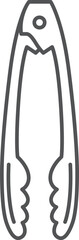 日用品の単品イラストアイコン　トング