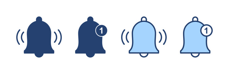 Bell icon vector. Notification sign and symbol for web site design