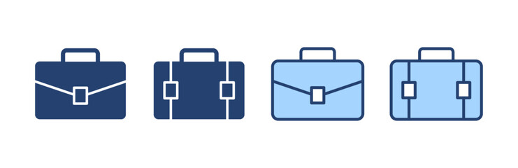 Briefcase icon vector. suitcase sign and symbol. luggage symbol.