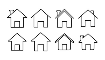 Home icon vector. House vector icon